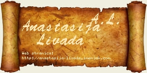 Anastasija Livada vizit kartica